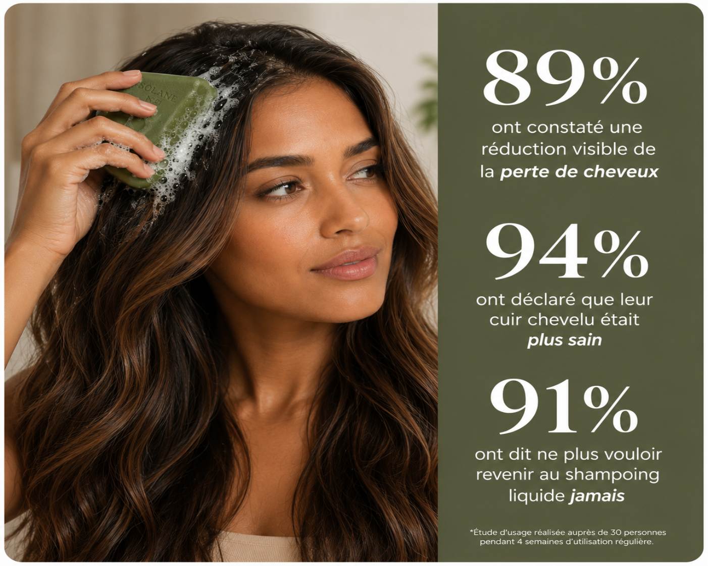 SOLANE N°01 – Shampoing Solide Anti-Chute | Cheveux Plus Forts & Plus Denses