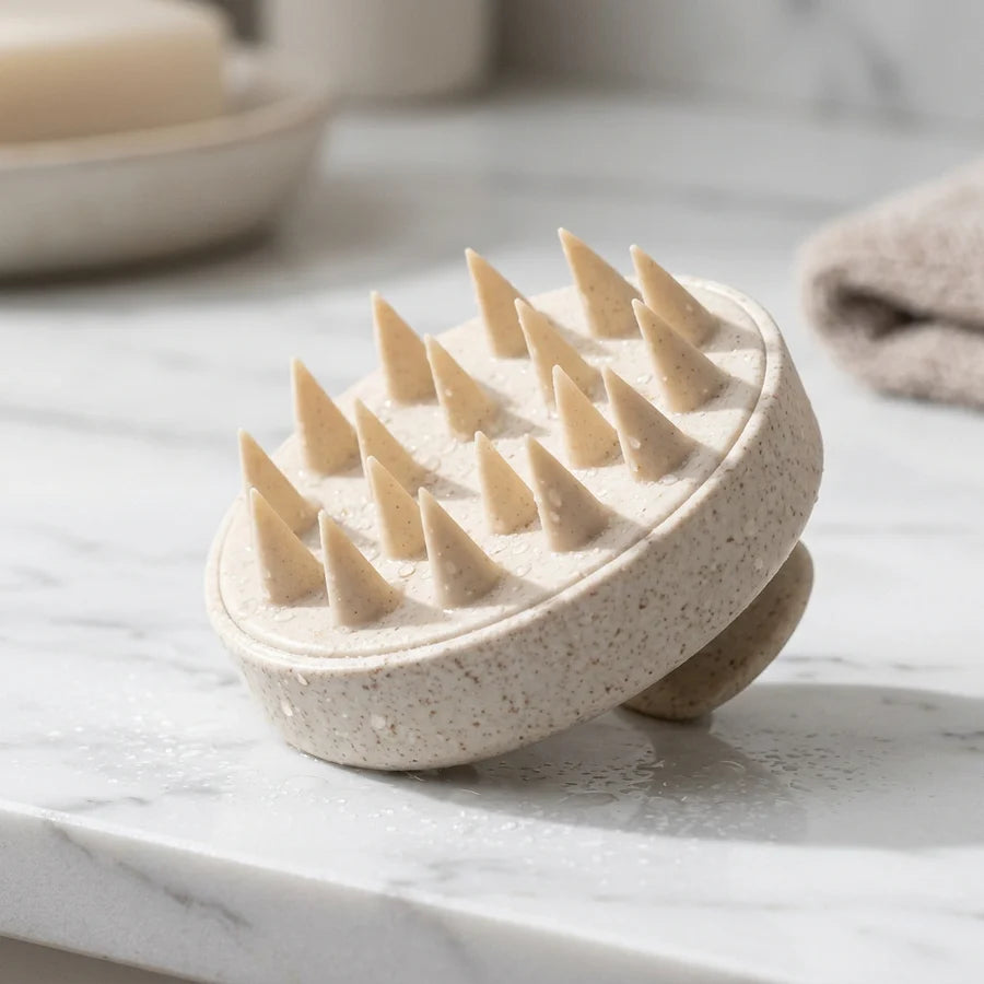 Brosse massante pour cuir chevelu – Stimule & exfolie en douceur